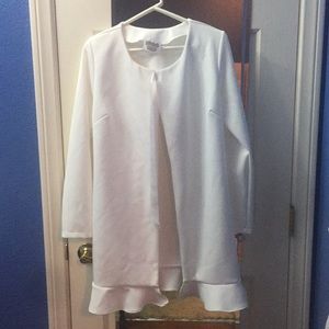 Marzia White Scuba Coat